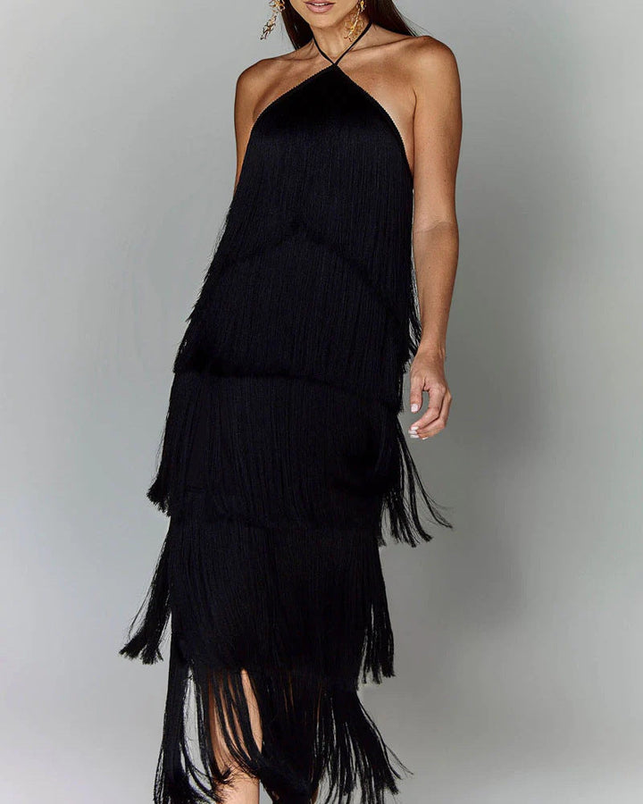 EVA | DRESS WITH TASSEL DETAILS
