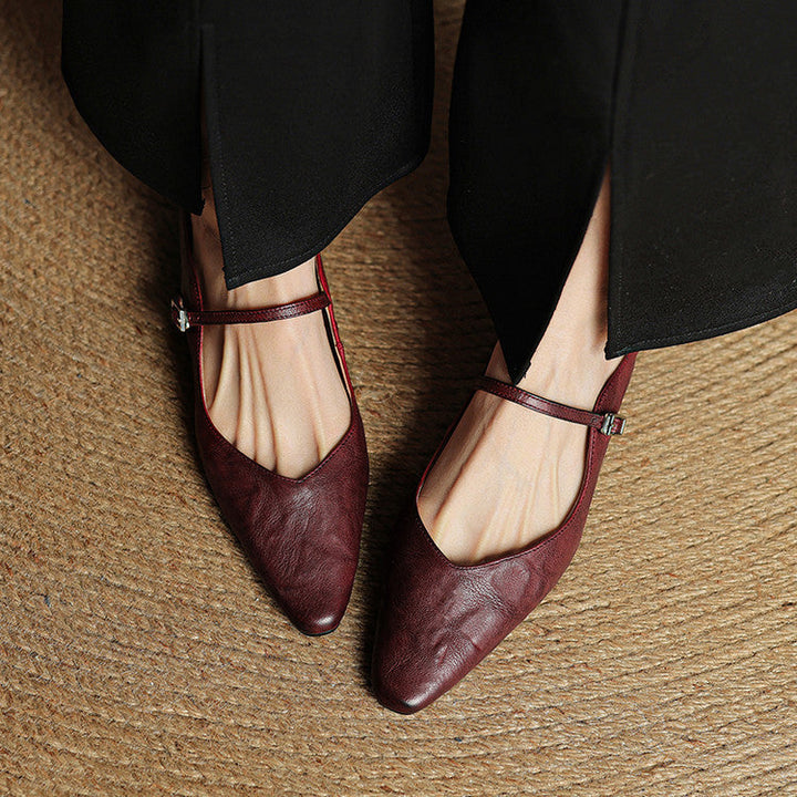 Orella™ - Authentic Leather Slip-On Mules
