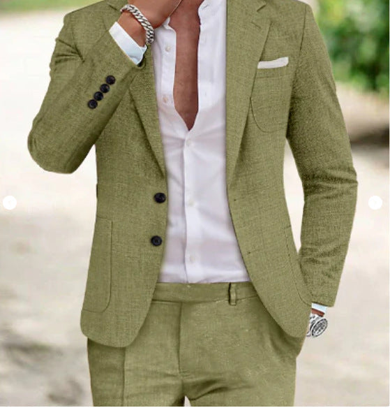 Brosnan Modern Linen Suit