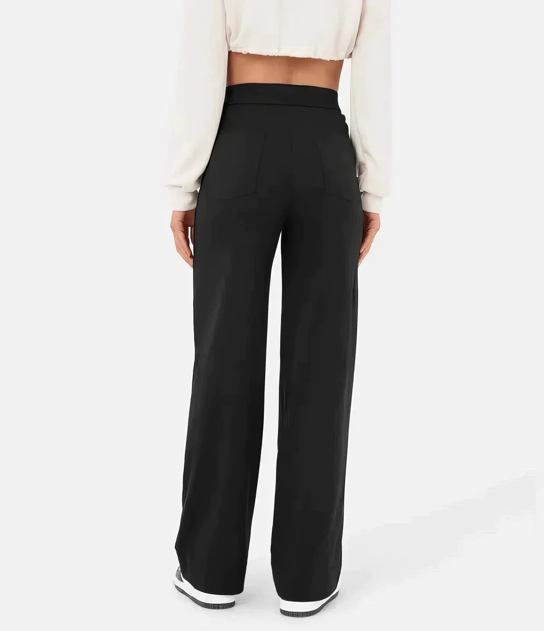 Marjorie | High-Waisted Stretch Trousers – No-Pill Fabric for Timeless Confidence