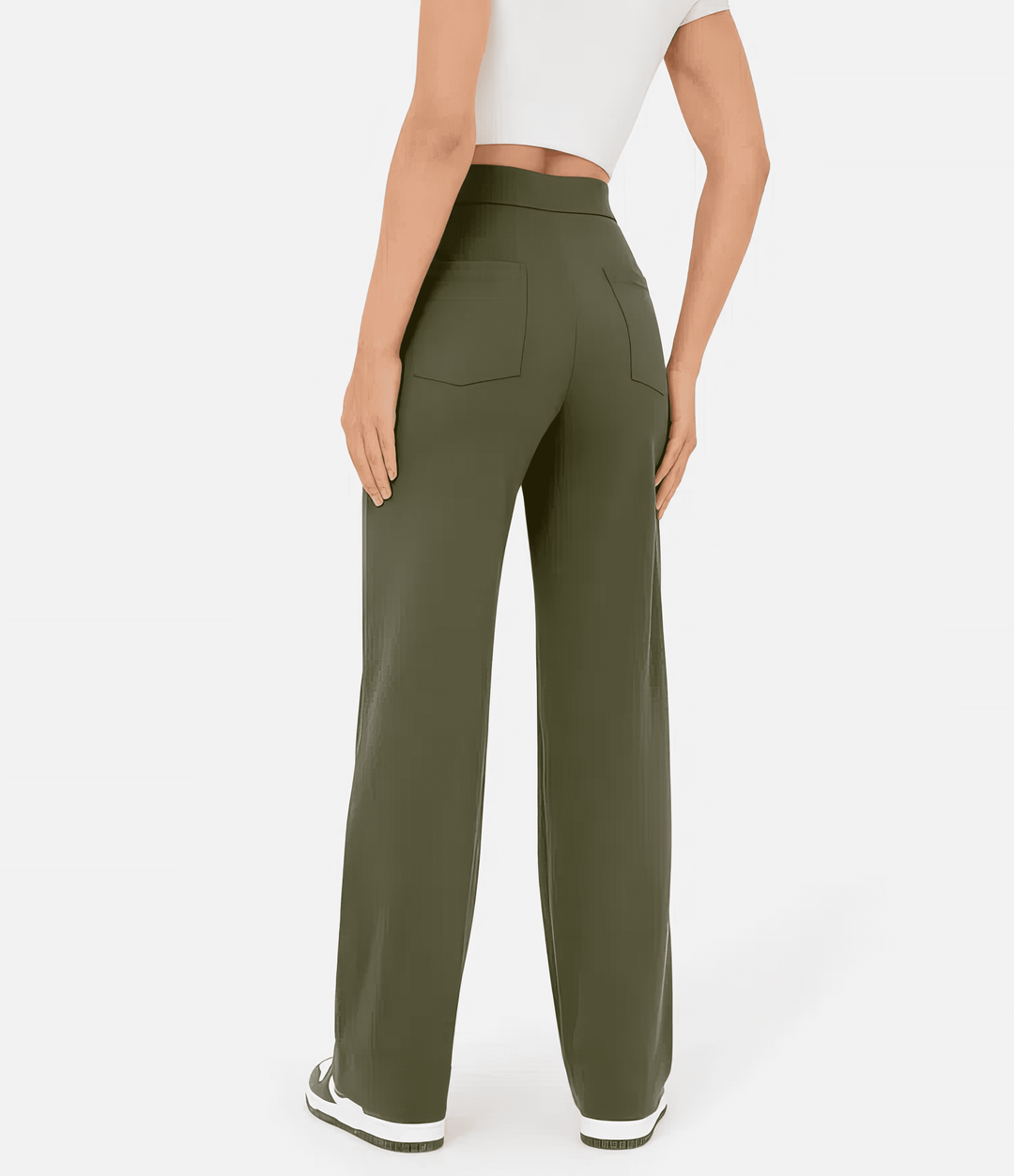 Marjorie | High-Waisted Stretch Trousers – No-Pill Fabric for Timeless Confidence