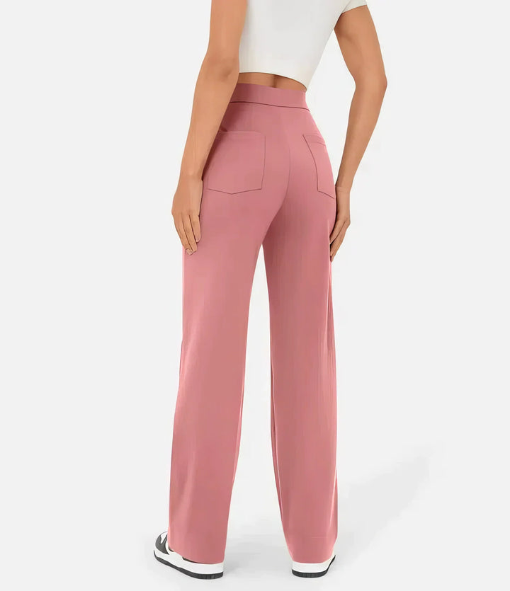 Marjorie | High-Waisted Stretch Trousers – No-Pill Fabric for Timeless Confidence