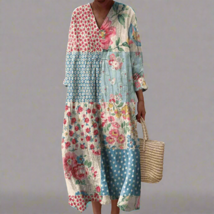 Emma | Chic Geometric Elegance Dress