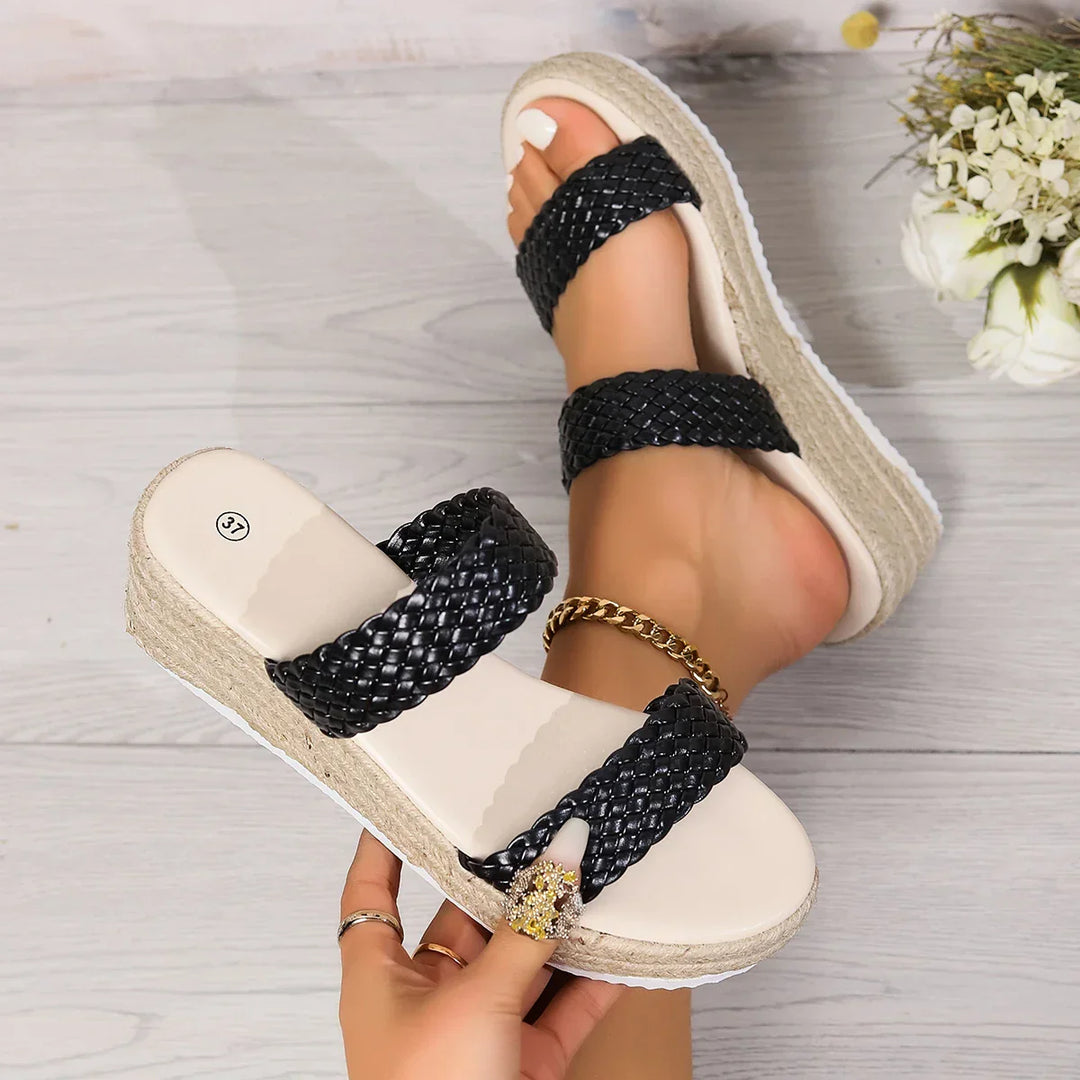 Roselle™ Chic and Cozy Wedge Sandals