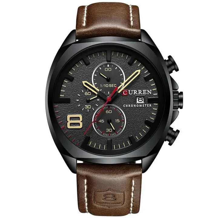 Water-Resistant Military Chronograph Sports Watch