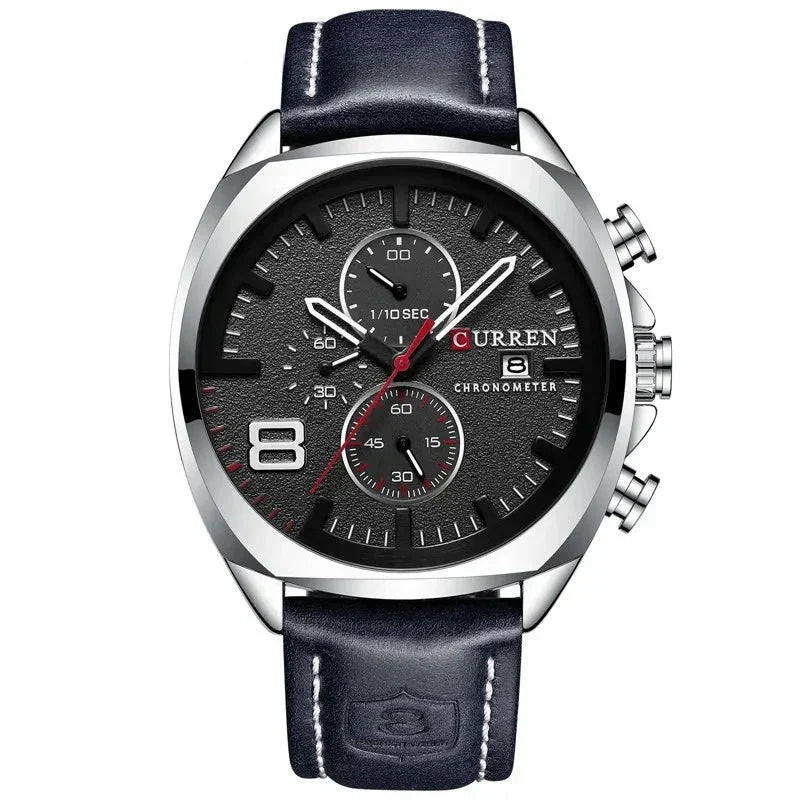 Water-Resistant Military Chronograph Sports Watch