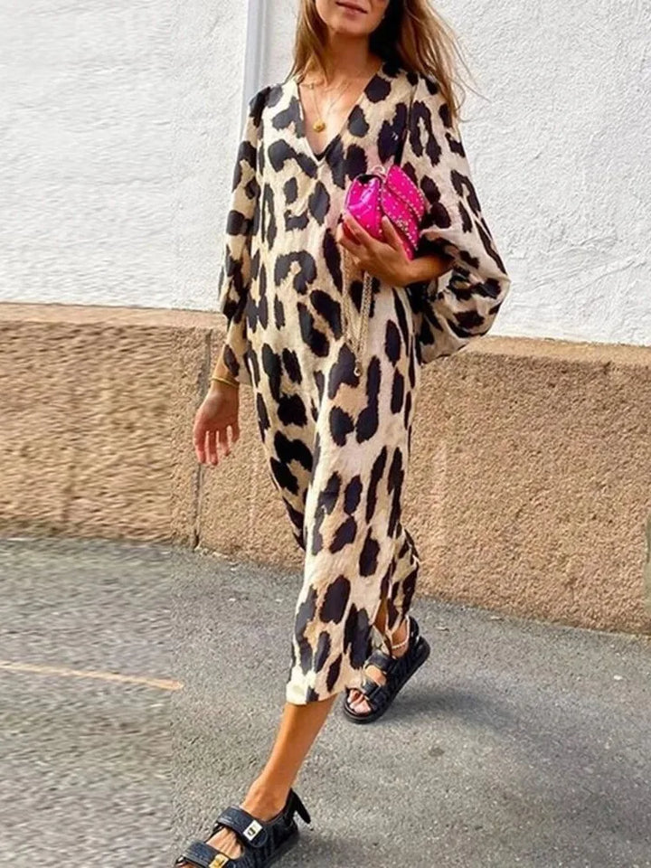 Havilah - Animal Print Midi Dress