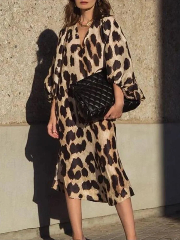 Havilah - Animal Print Midi Dress