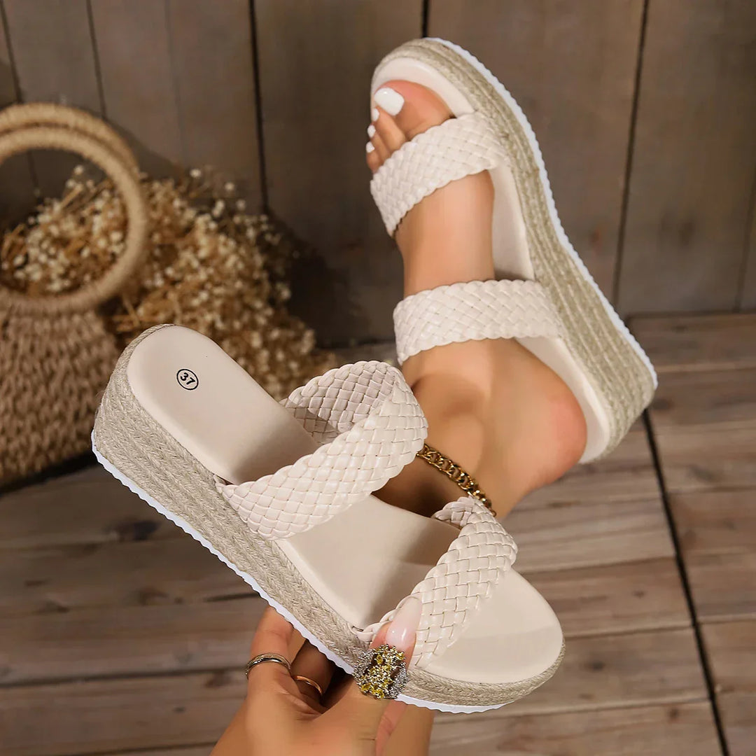 Roselle™ Chic and Cozy Wedge Sandals