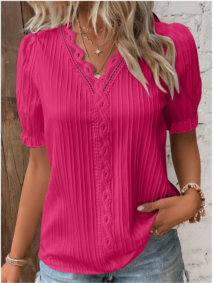 Elena | Plain Lace Elegant Shirt