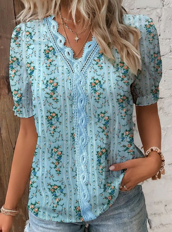 Elena | Plain Lace Elegant Shirt