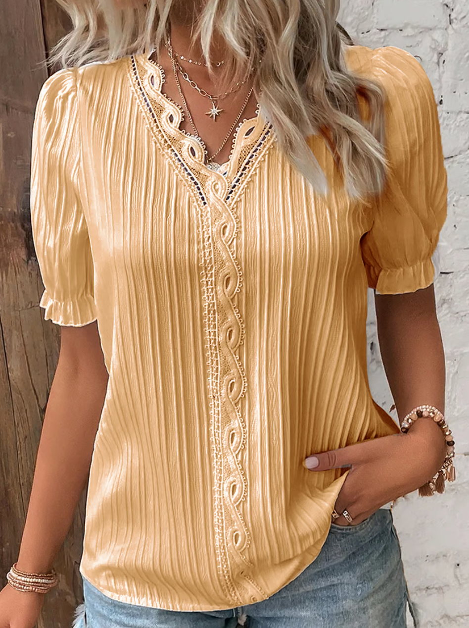 Elena | Plain Lace Elegant Shirt