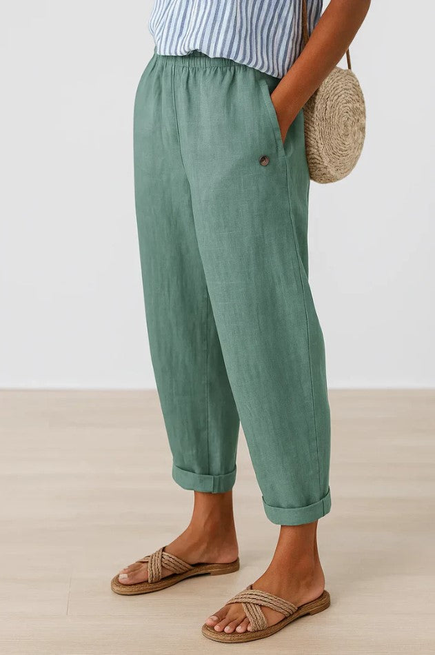 Lynn - Timeless Linen-Cotton Trousers