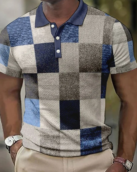 Lovis Check Short Sleeve Polo