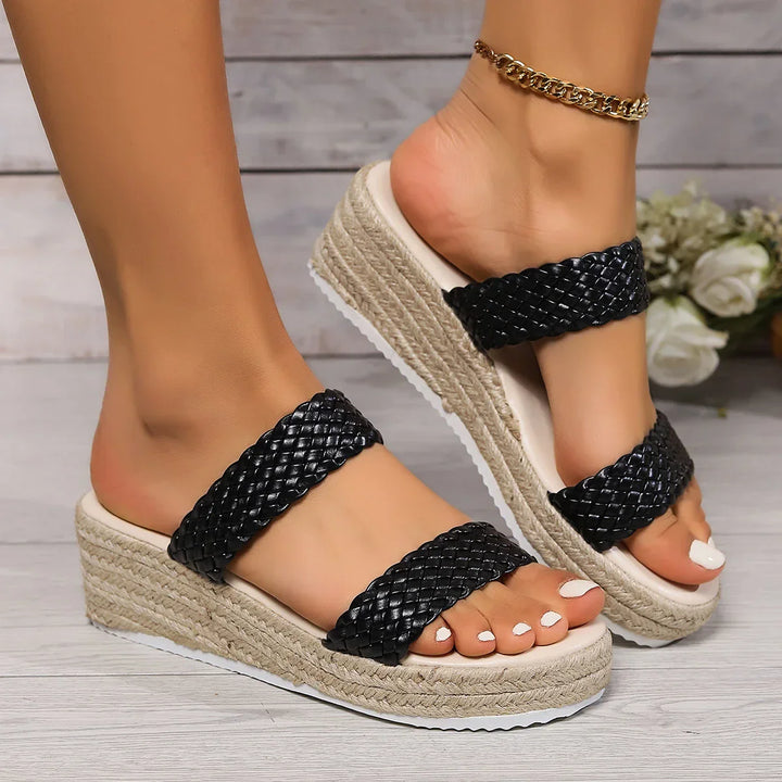 Roselle™ Chic and Cozy Wedge Sandals