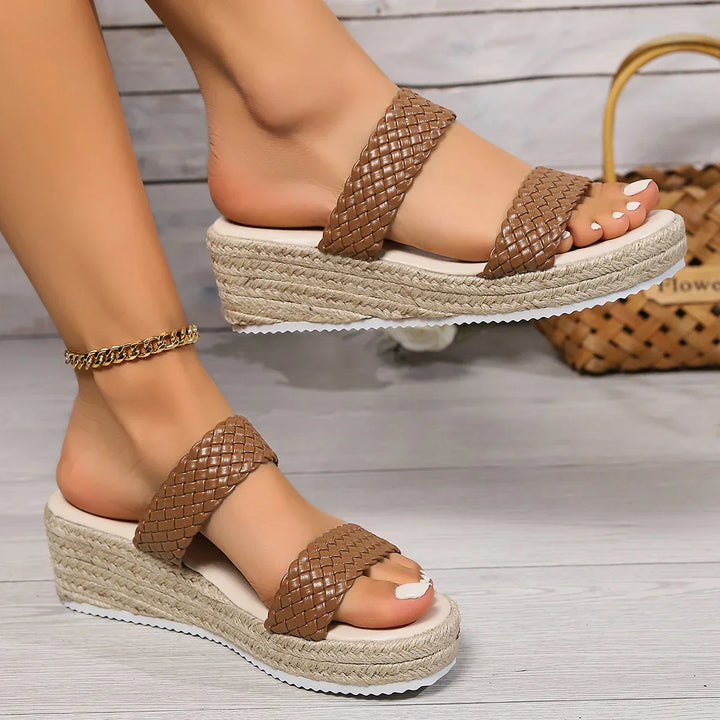 Roselle™ Chic and Cozy Wedge Sandals