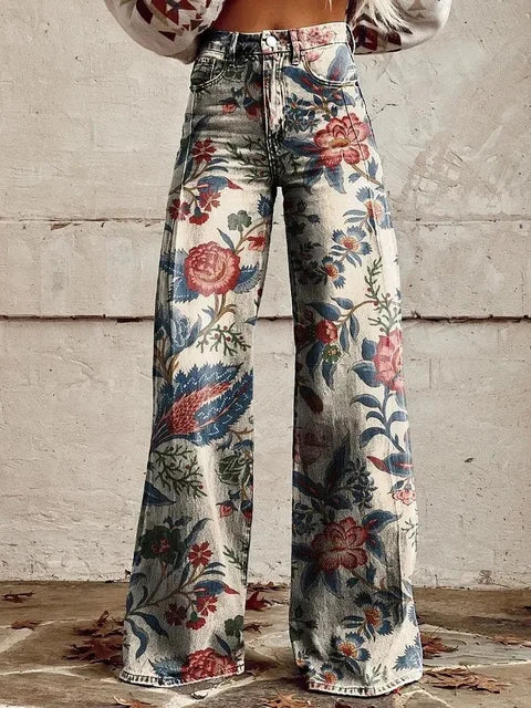 LIRA | VINTAGE-STYLE WIDE-LEG PANTS