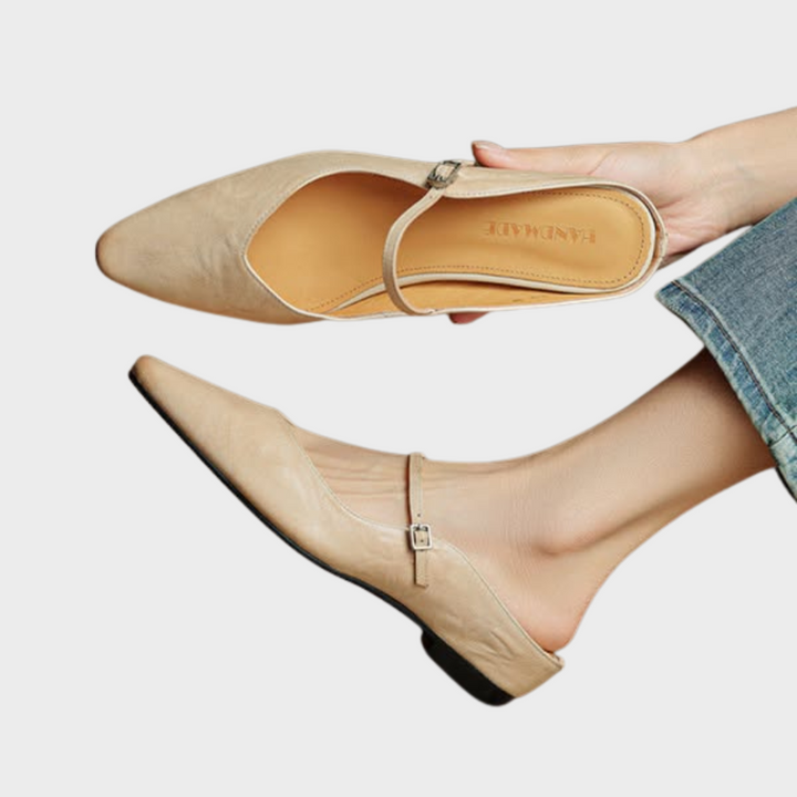 Orella™ - Authentic Leather Slip-On Mules
