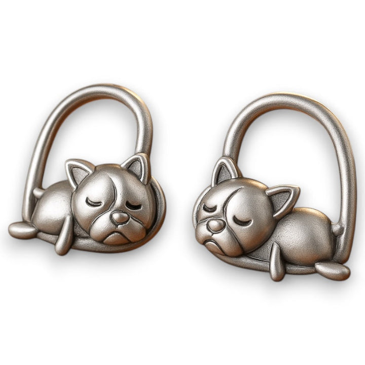 Earrings Stud 'Puppy Dream' in Rosendal
