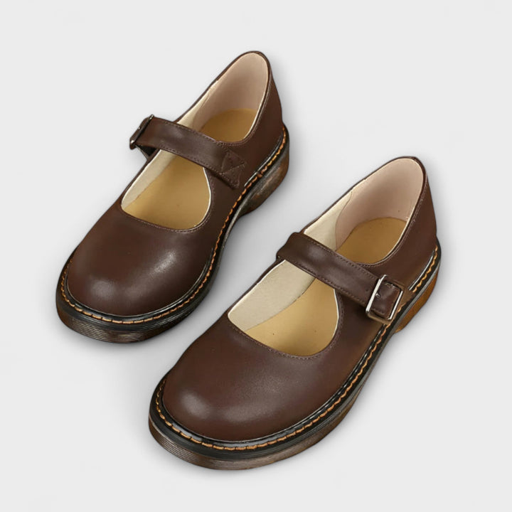 Anne - Chic Leather Strap Shoes