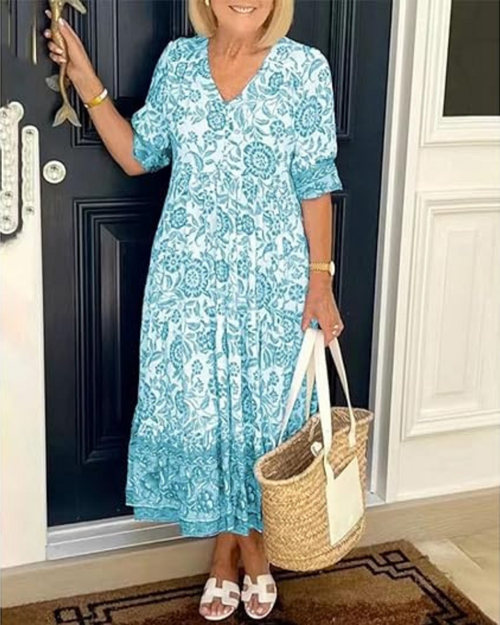 Lia - Bohemian V-Neck Dress