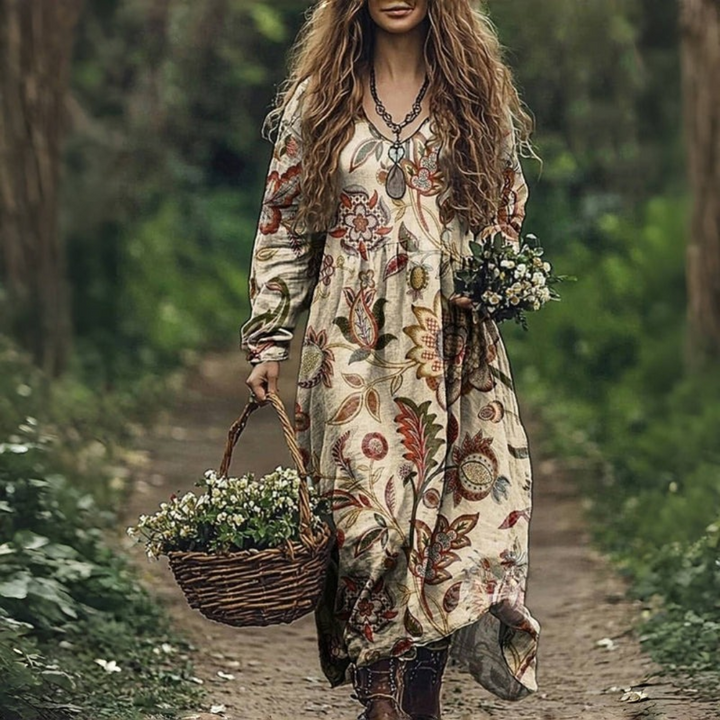 Chloe | Bohemian Charm Long Sleeve Dress