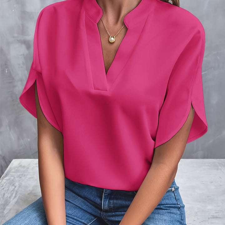 Angie - Chic V-Neck Blouse