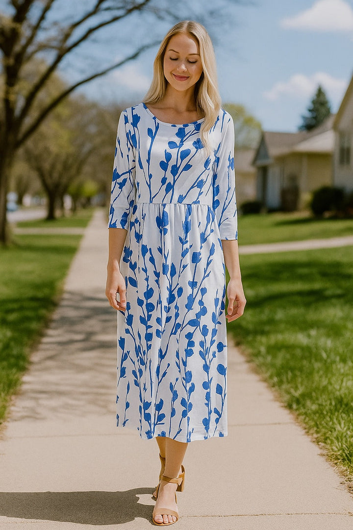 Annie | Ocean Breeze Floral Dress