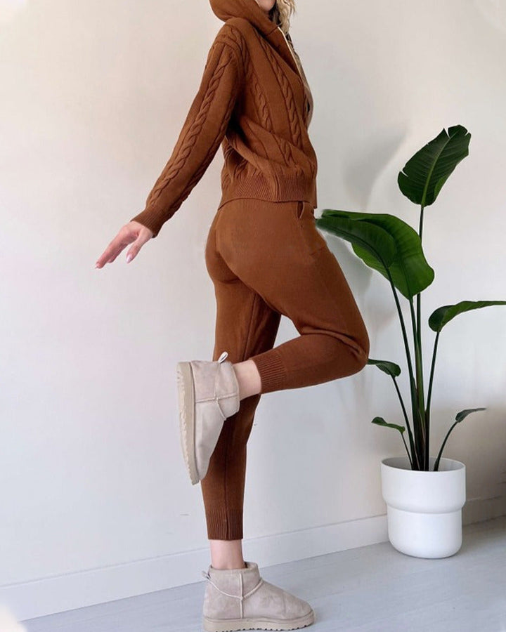 ANIA - Casual Two-Piece Set in Twisted Jacquard