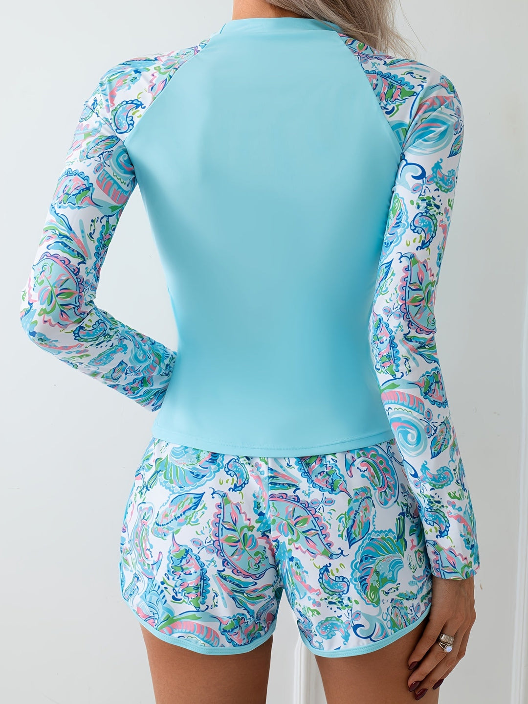 AquaGrace Tankini Set – Sun-Safe Style and All-Day Comfort