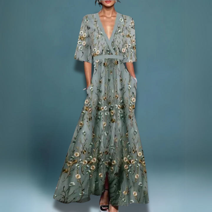 AMANDA | ELEGANT FLORAL DRESS