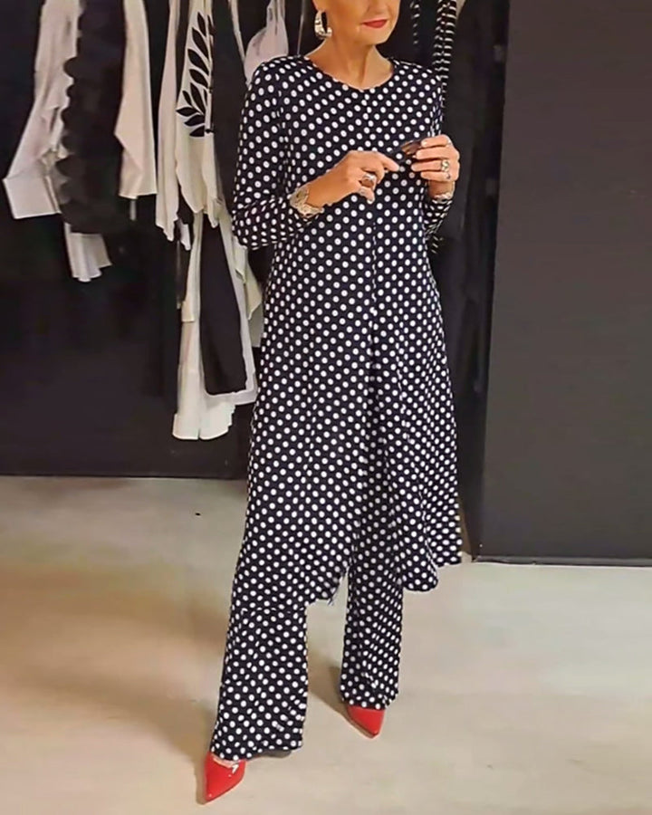 Julia | Chic Polka Dot Split Suit