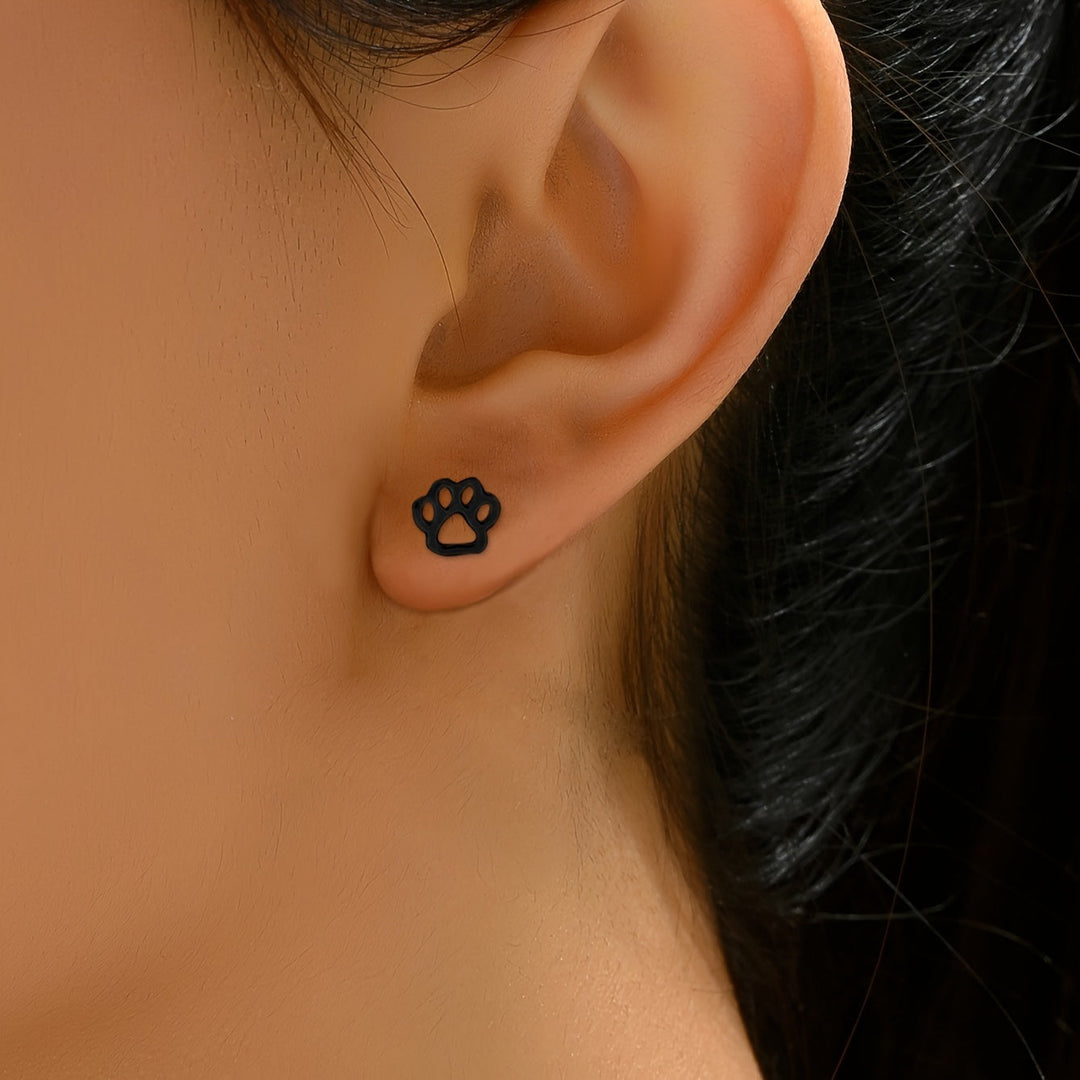 Paw Design Gold Look Earrings Gitte I Rosendal