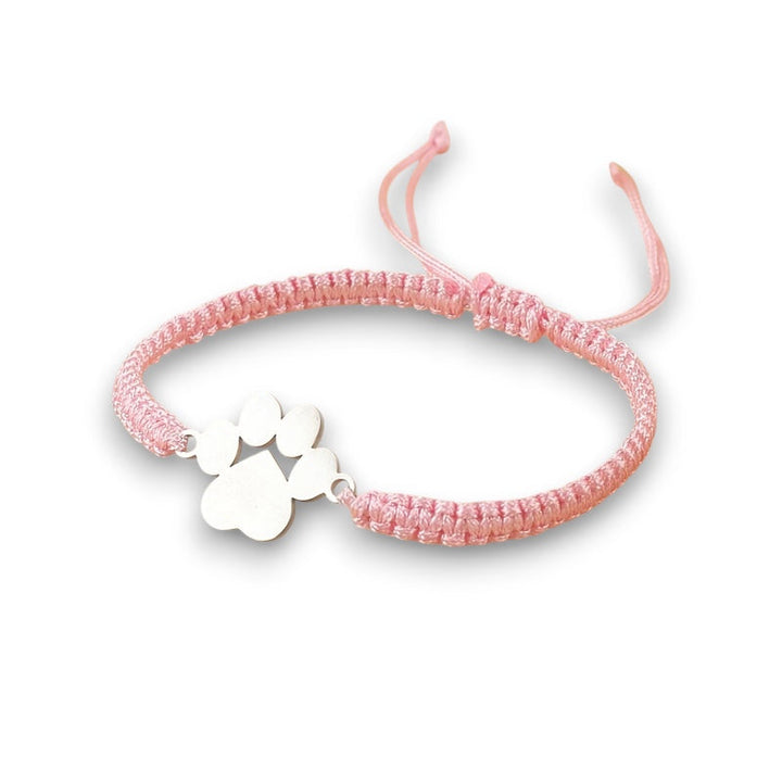 Red Paw Bracelet with Braided Cord Merle in Rosendal