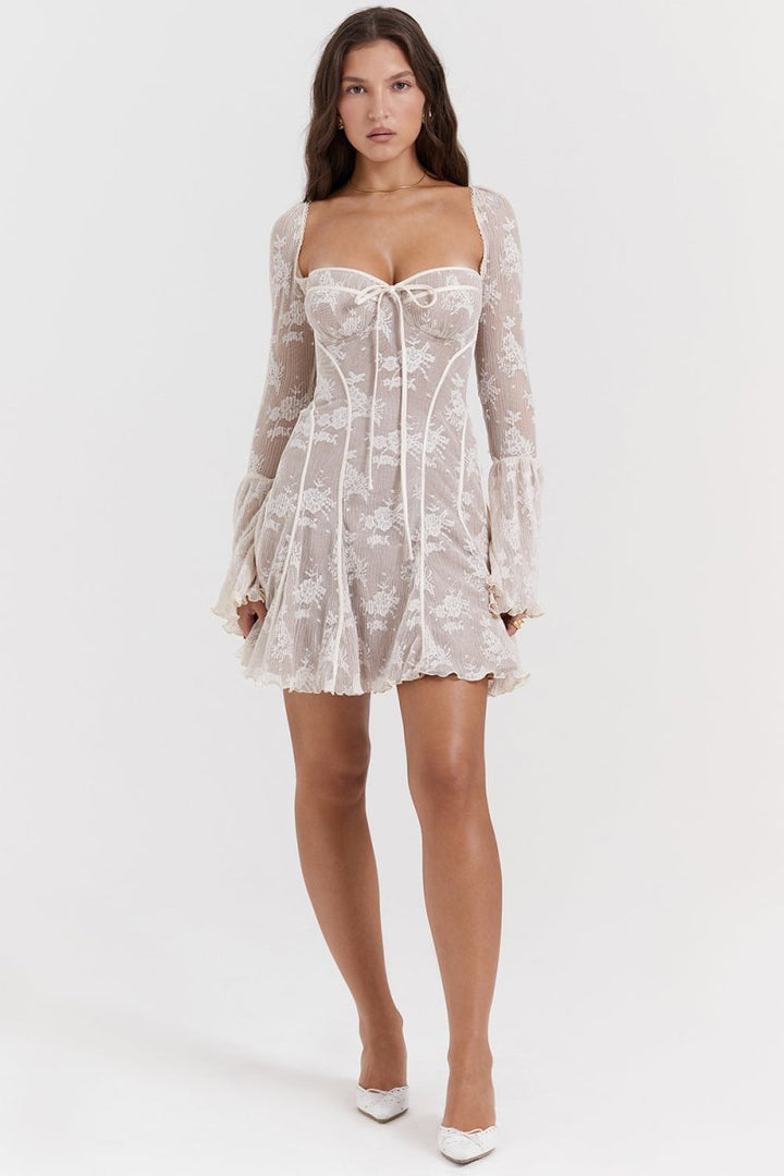 Kemi - Elegant Vintage Lace Corset Dress for a Timeless Silhouette