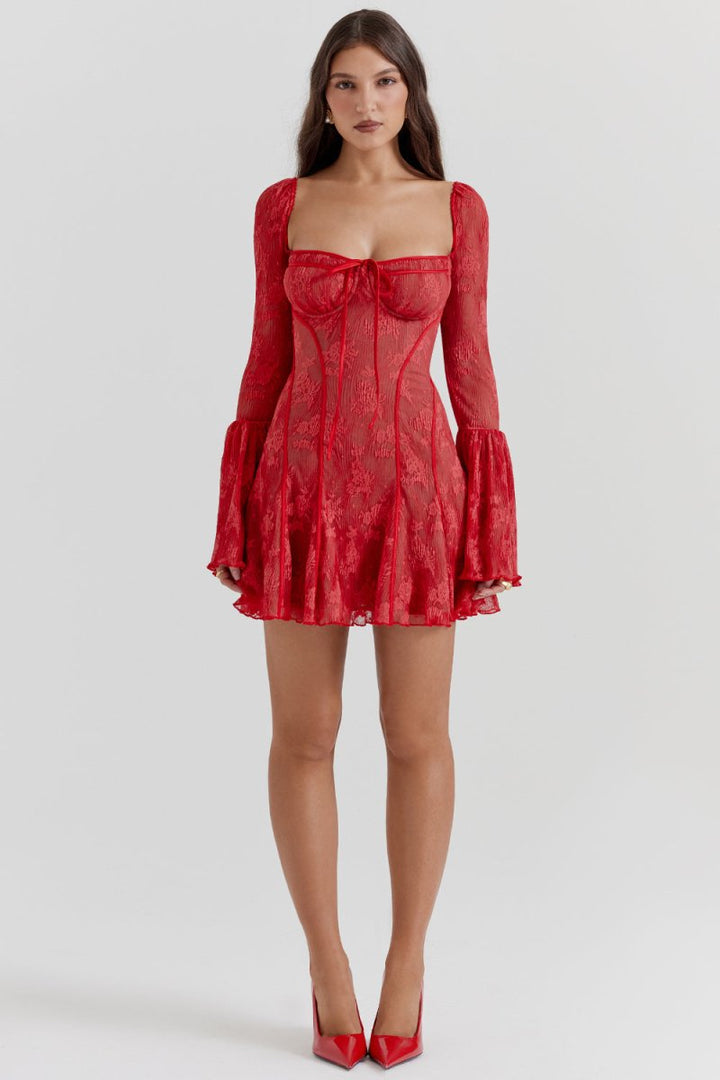 Kemi - Elegant Vintage Lace Corset Dress for a Timeless Silhouette