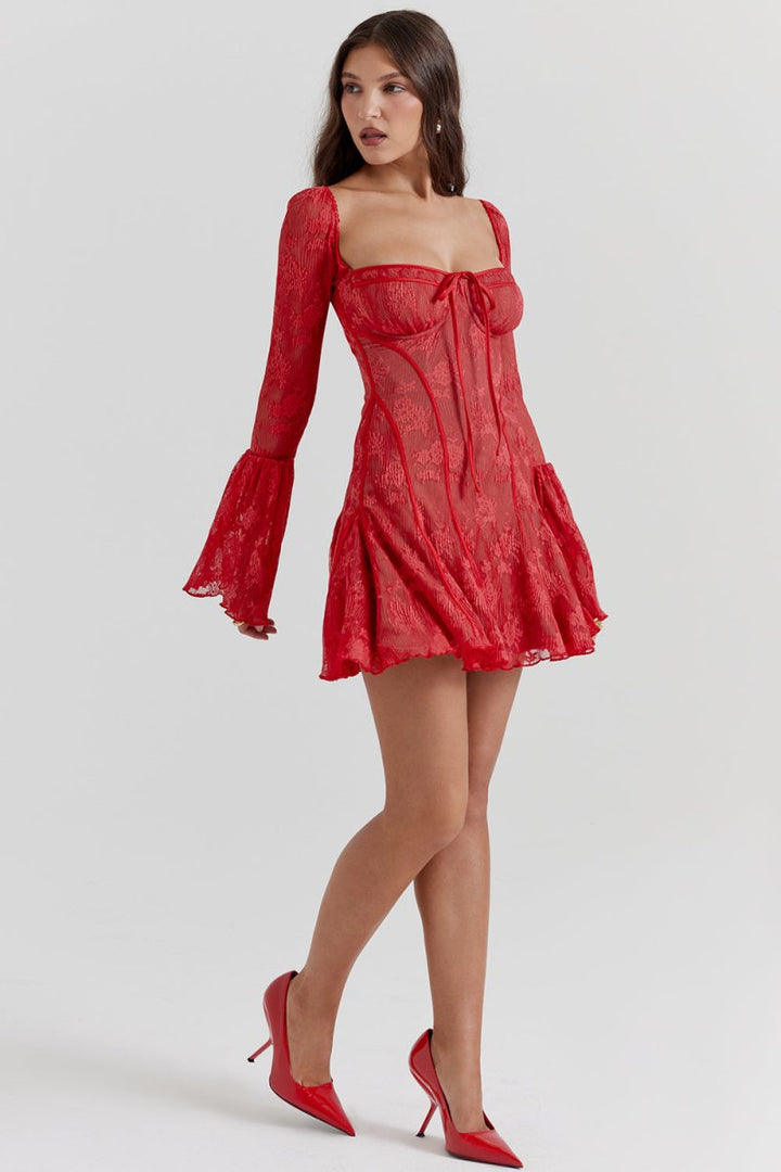 Kemi - Elegant Vintage Lace Corset Dress for a Timeless Silhouette