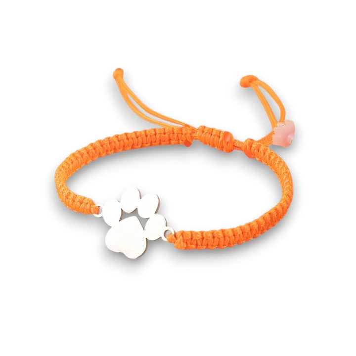 Red Paw Bracelet with Braided Cord Merle in Rosendal