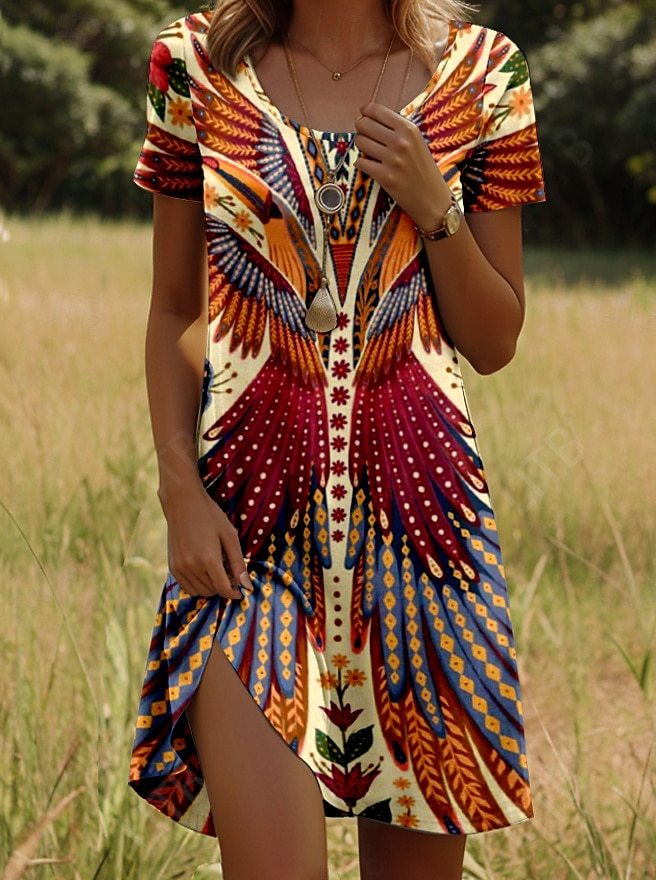 Ella - Trendy Ethnic Printed Summer Dress