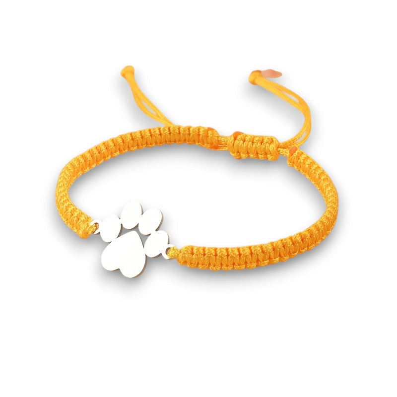 Red Paw Bracelet with Braided Cord Merle in Rosendal