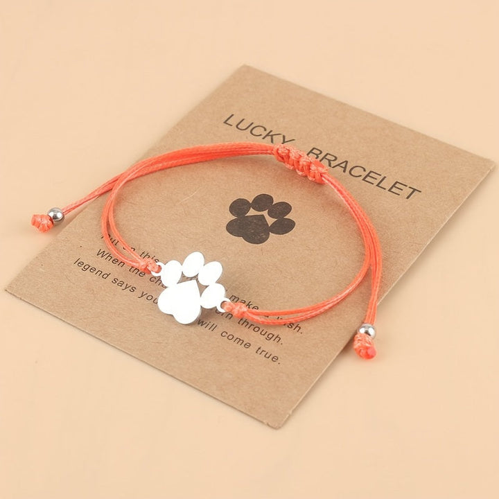 Lucky Paw Bracelet with Adjustable Cord Birgitte in Rosendal