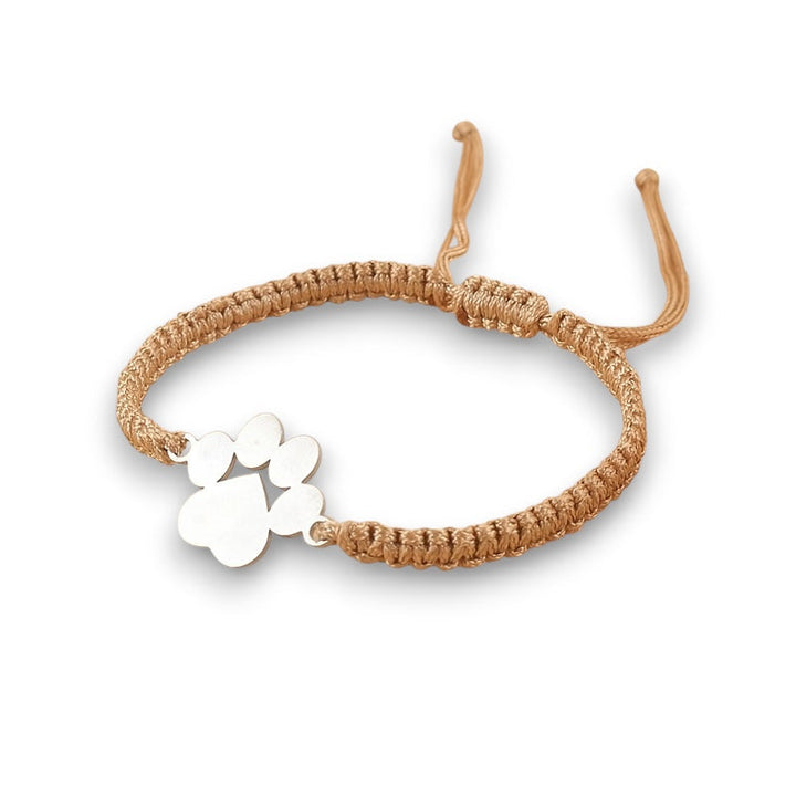 Red Paw Bracelet with Braided Cord Merle in Rosendal