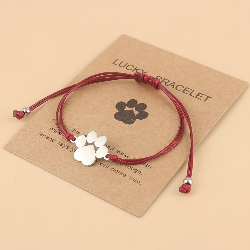 Lucky Paw Bracelet with Adjustable Cord Birgitte in Rosendal