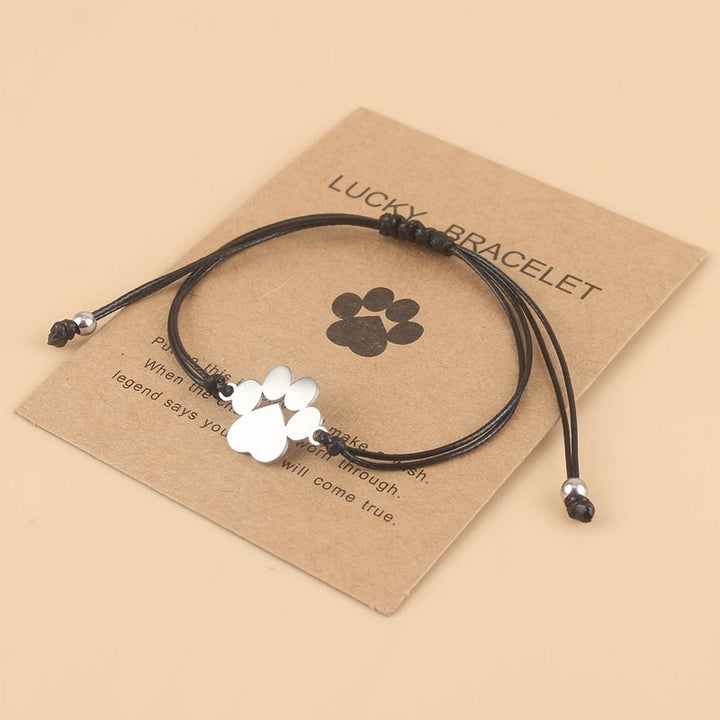 Lucky Paw Bracelet with Adjustable Cord Birgitte in Rosendal