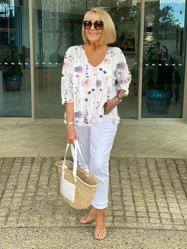 Joanne | Patterned Button-Up Tunic