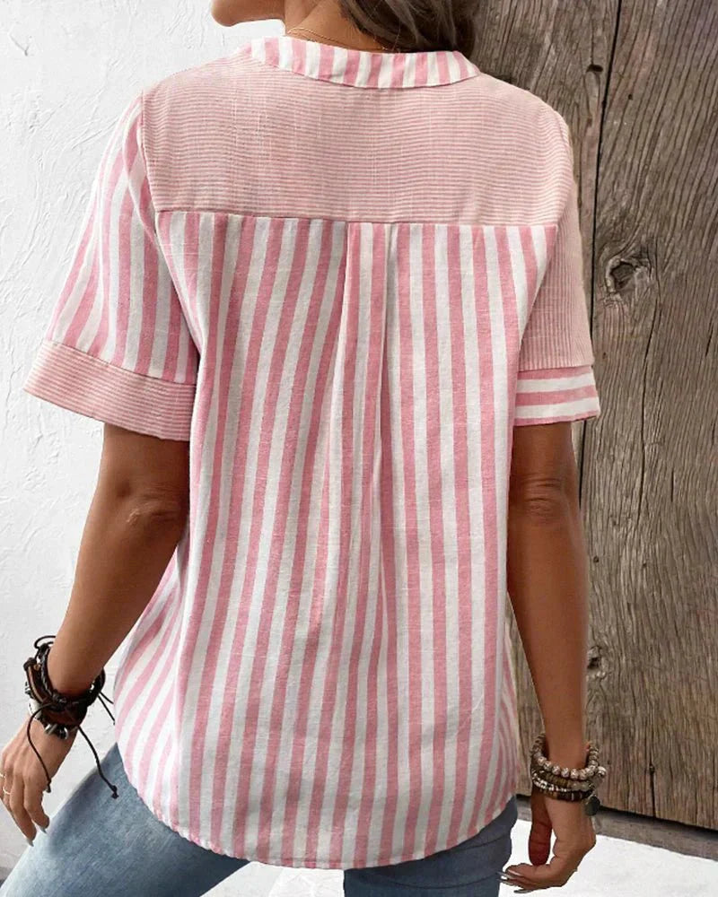 Helene | Women's Soft Striped Blouse