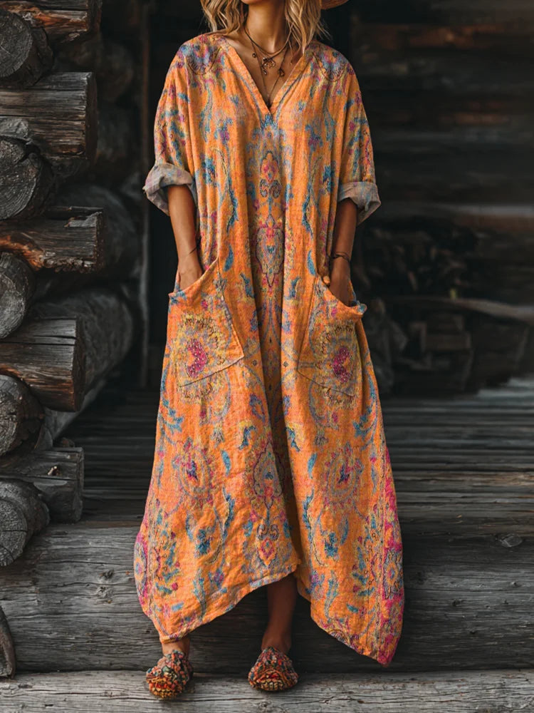 Neri | Vintage Boho Dress with Pockets