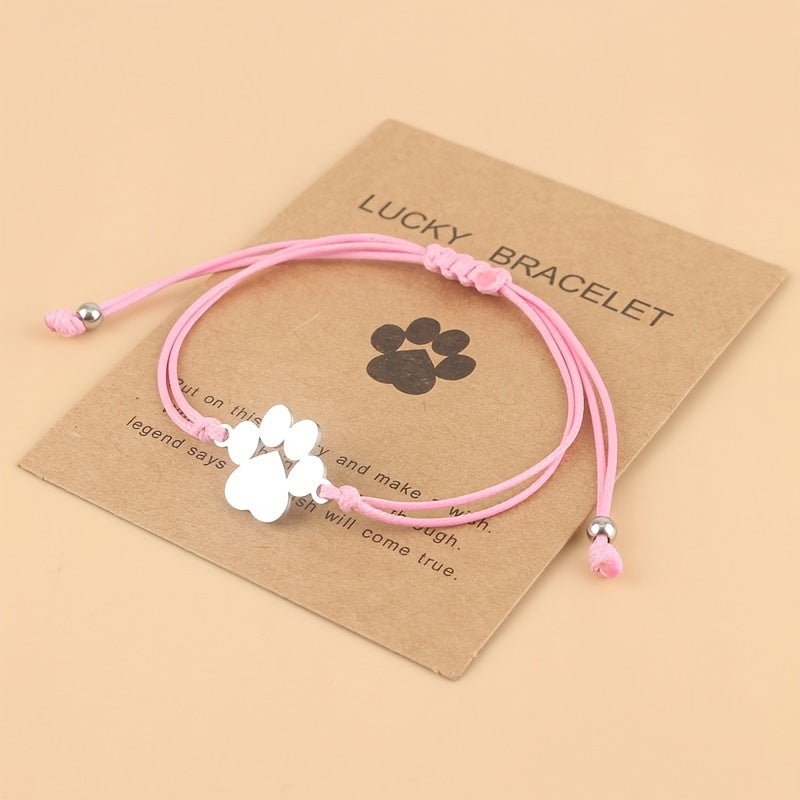 Lucky Paw Bracelet with Adjustable Cord Birgitte in Rosendal
