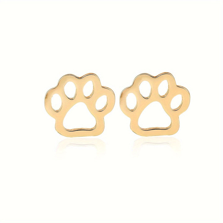 Paw Design Gold Look Earrings Gitte I Rosendal