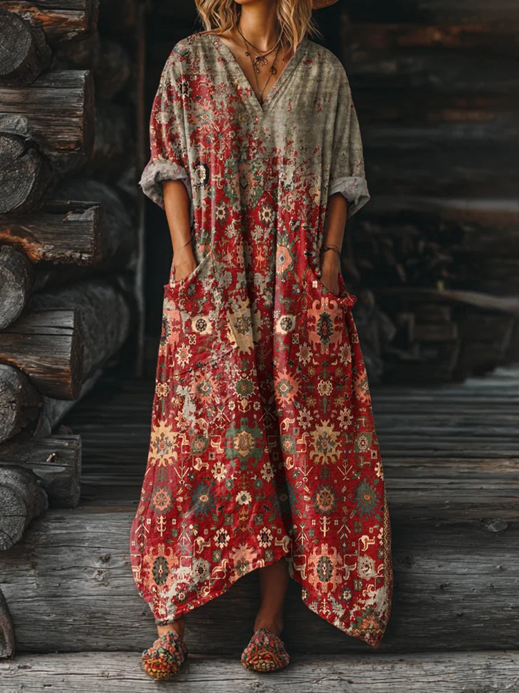 Neri | Vintage Boho Dress with Pockets